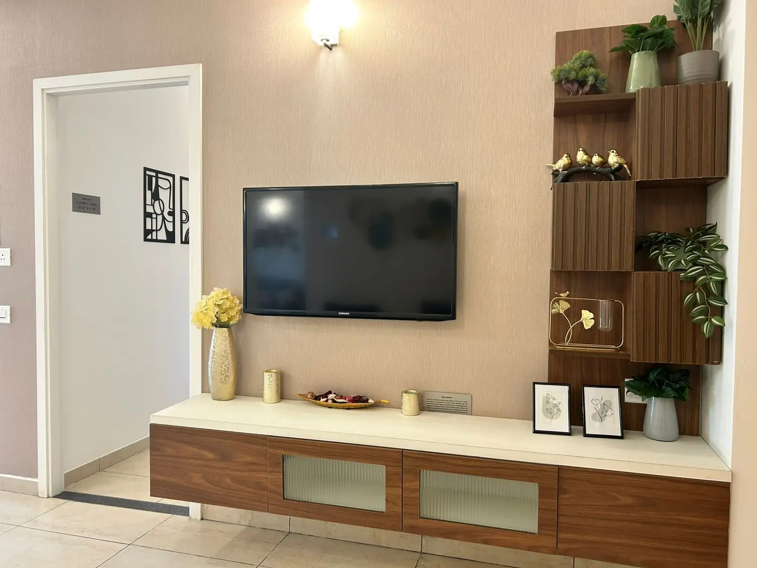 Designer living wall and TV unit